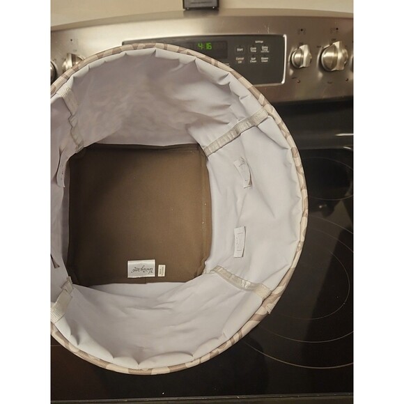 Thirty-One mini Utility Bin Say It Taupe Beige Cheetah Print Pattern 11" X 9" - Picture 7 of 7